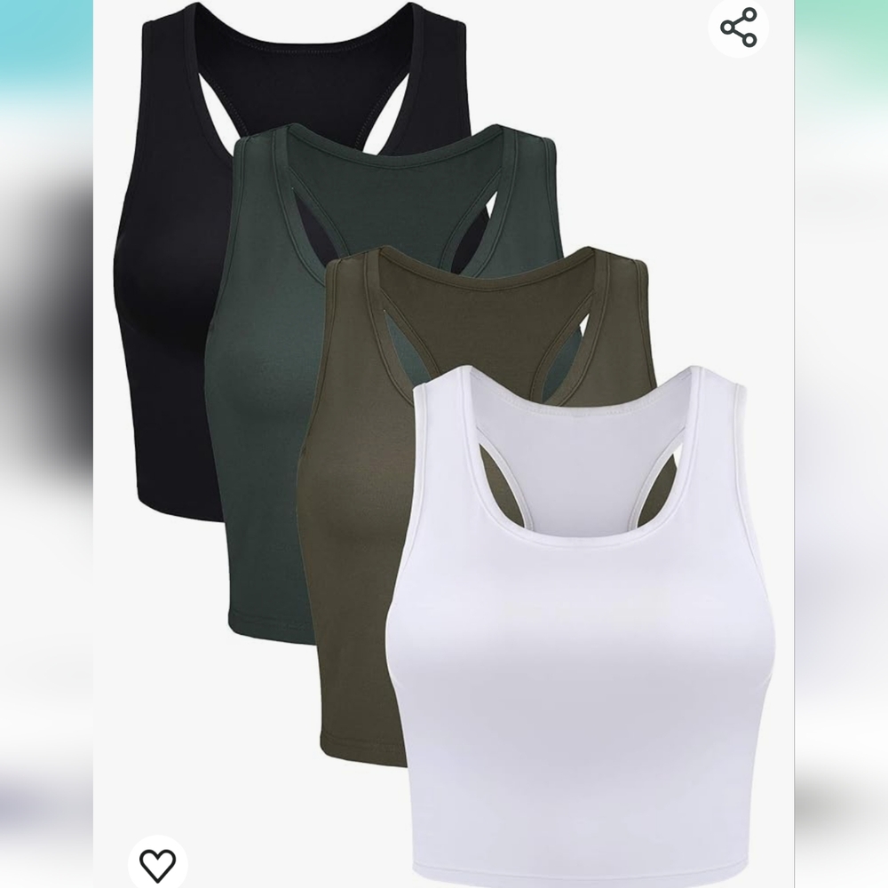 Geyoga Basic crop top racer back tank tops